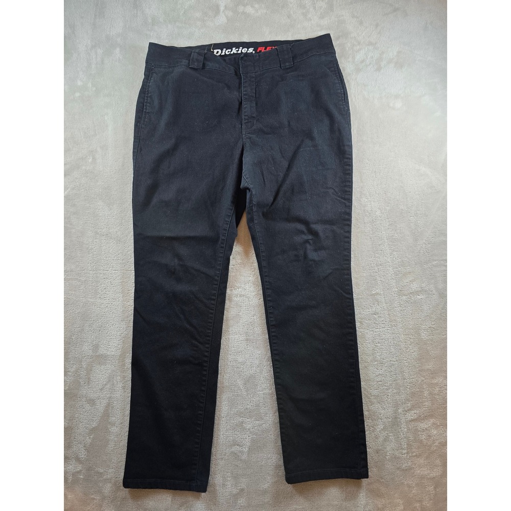 Dickies Pants Womens 15/32 Black Flex Worker Skinny Skate Grunge 28" Seam *Read